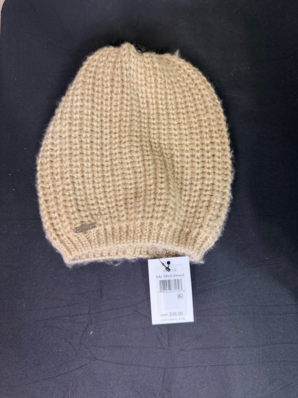 Calvin Klein Almond Knit Beanie Hat